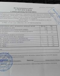 акт выполненных работ